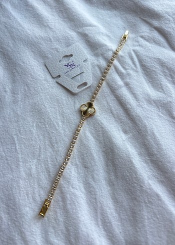 Yonca su yolu altın renk bileklik - Görsel 4