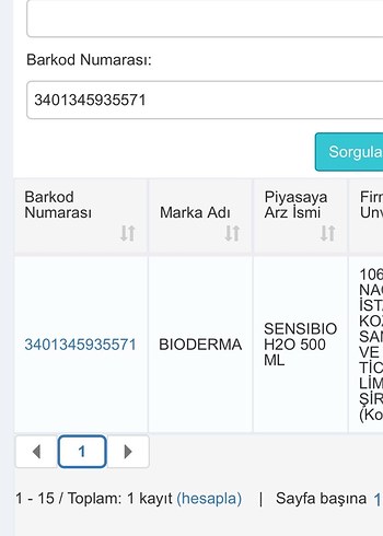 Beden Bioderma Sensibio H2O Micellar Su 500ml