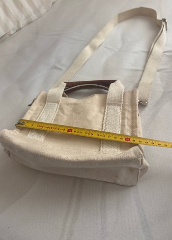 LCW Accessories Beyaz Kanvas Kadın Tote Çanta - Görsel 4