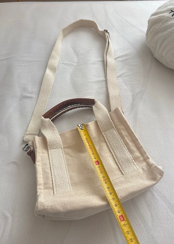 LCW Accessories Beyaz Kanvas Kadın Tote Çanta - Görsel 3