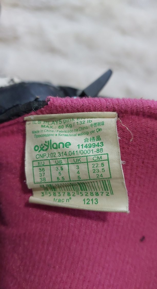 Oxelo Pembe Detaylı Siyah Paten — görsel 4/4