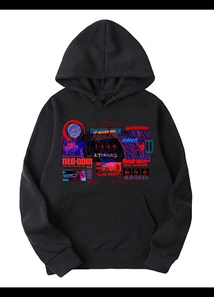 Baskılı hoodie