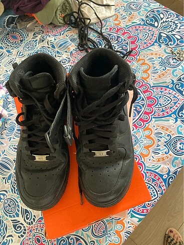 38 Beden siyah Renk Nike Airforce 1 Siyah Bilekli