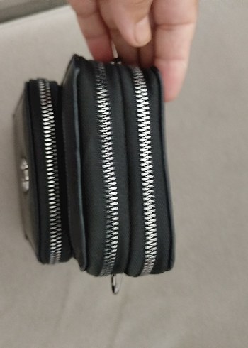 Gri Deri Zincir Detaylı Kadın Çapraz Çanta - Görsel 3