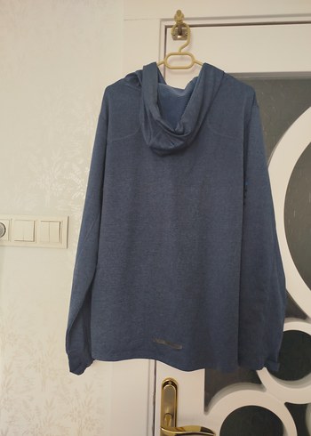 Erkek Gri Kapüşonlu Uzun Kollu Sweatshirt - Görsel 3