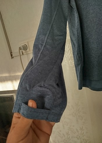 Erkek Gri Kapüşonlu Uzun Kollu Sweatshirt - Görsel 5