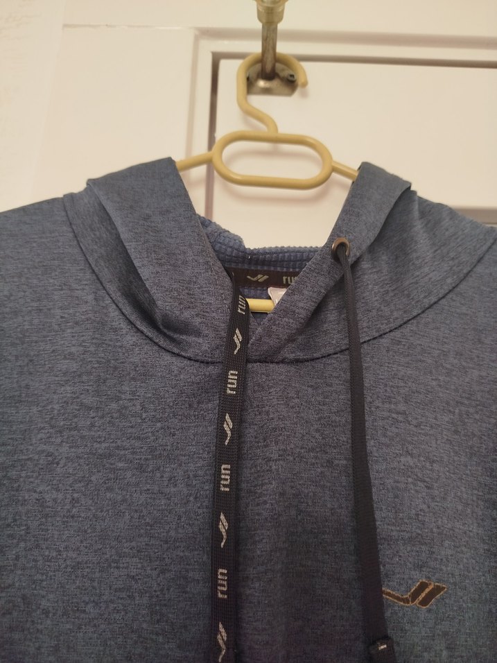 Erkek Gri Kapüşonlu Uzun Kollu Sweatshirt - Görsel 2