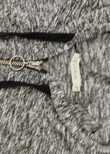 Kadın Gri Kapüşonlu Fermuarlı Sweatshirt - Görsel 5