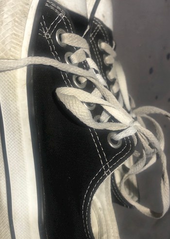 36 Beden Siyah BEYAZ Bağcıklı Kadın Sneakers
