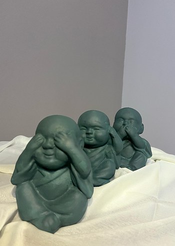 üçlü buddha figür biblo