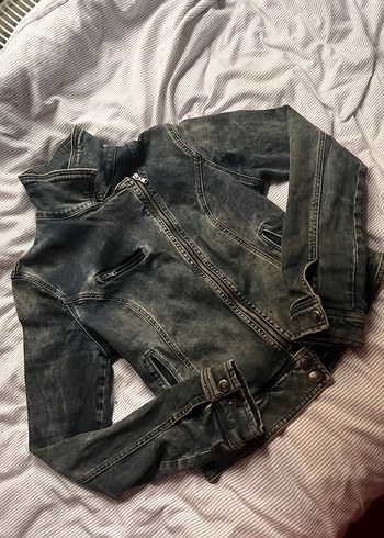LTB Vintage Taslama Efektli Kot Biker Ceket