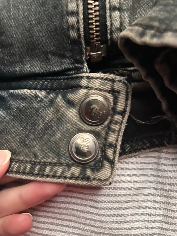 LTB VINTAGE Taşlama efektli Kot Biker Ceket — görsel 3/7