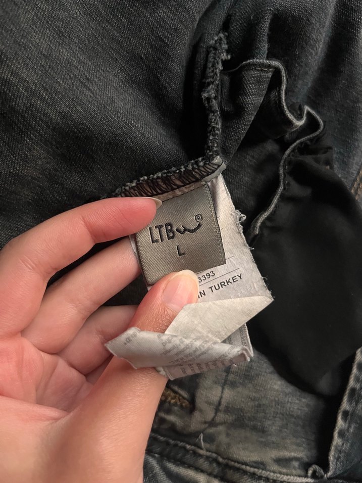 LTB VINTAGE Taşlama efektli Kot Biker Ceket — görsel 4/7