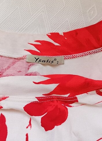 Ysatis YSATİS KİRMİZİ ÇİÇEKLİ ELBİSE