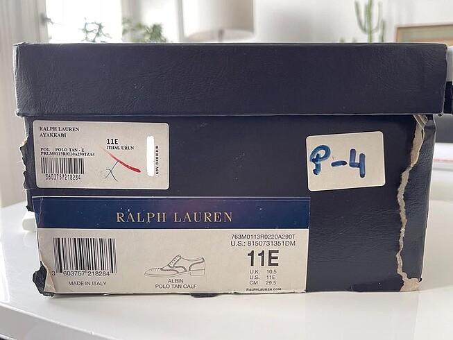 44 Beden Ralph Lauren Kösele Ayakkabı