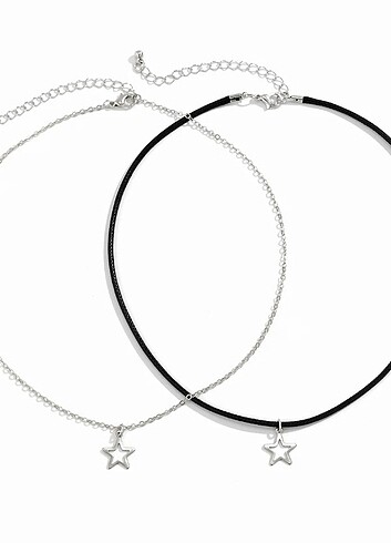Accessorize Gümüş Yıldız CharmlıKolye Seti