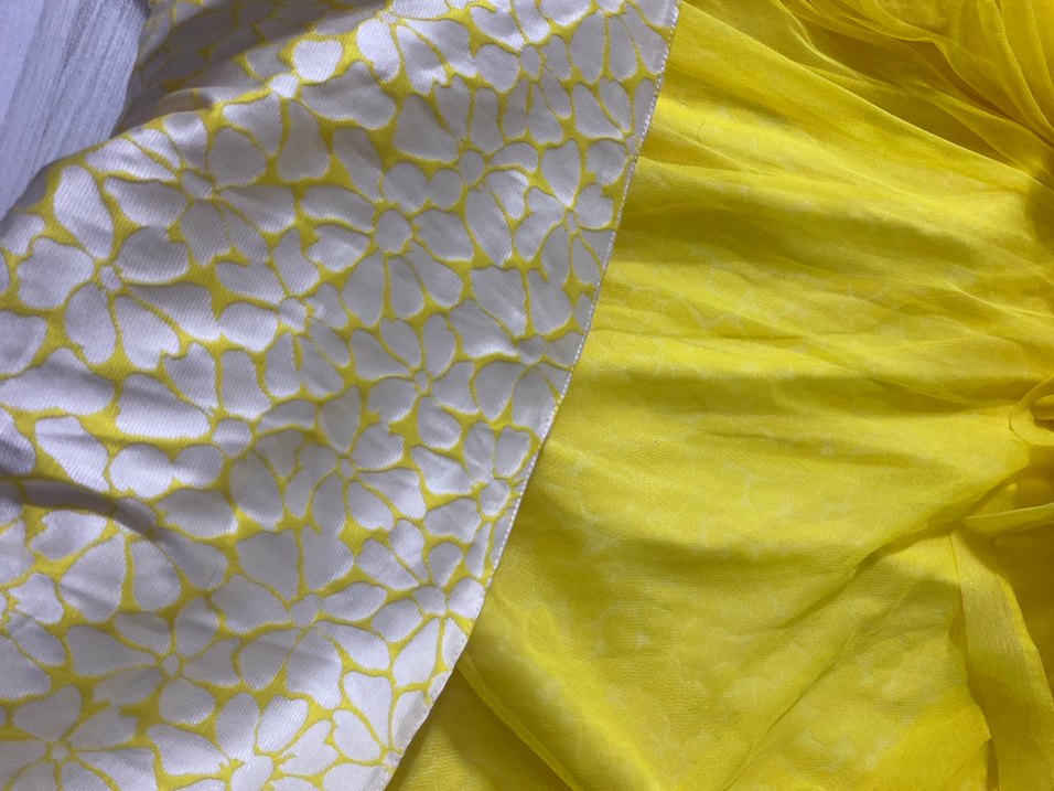 Sarı Straplez Uzun Abiye Elbise - Görsel 5