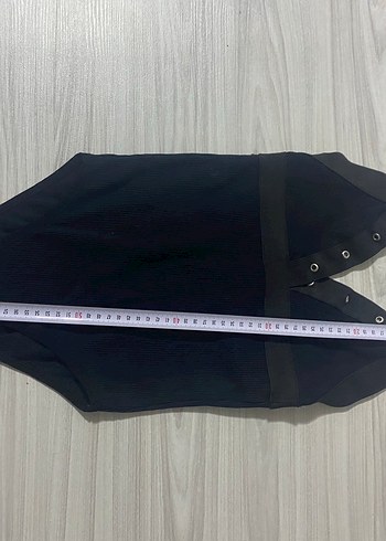 Düğmeli Siyah Strappy Mayo - Görsel 4