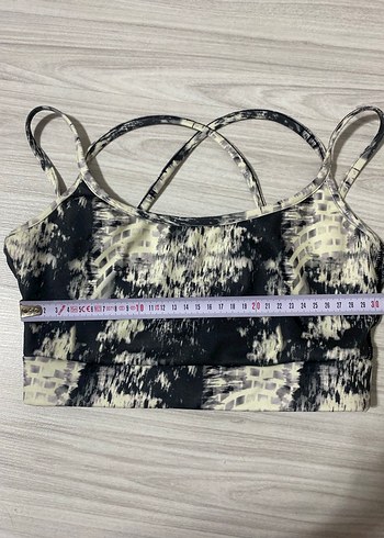 Desenli Gri Spor Sütyeni - Görsel 2