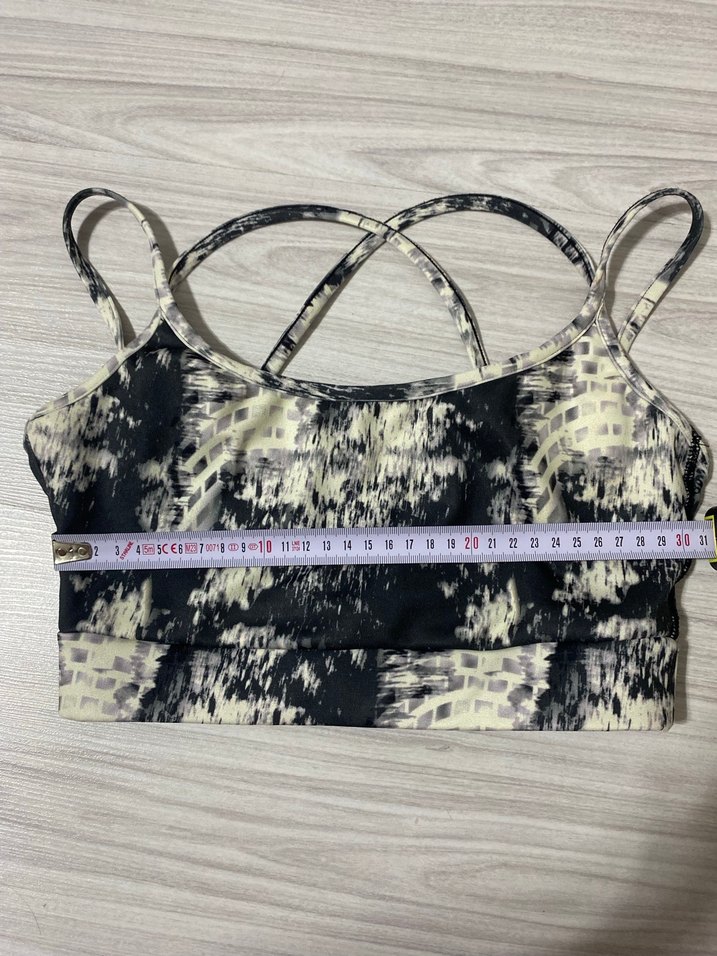 Desenli Gri Spor Sütyeni - Görsel 2