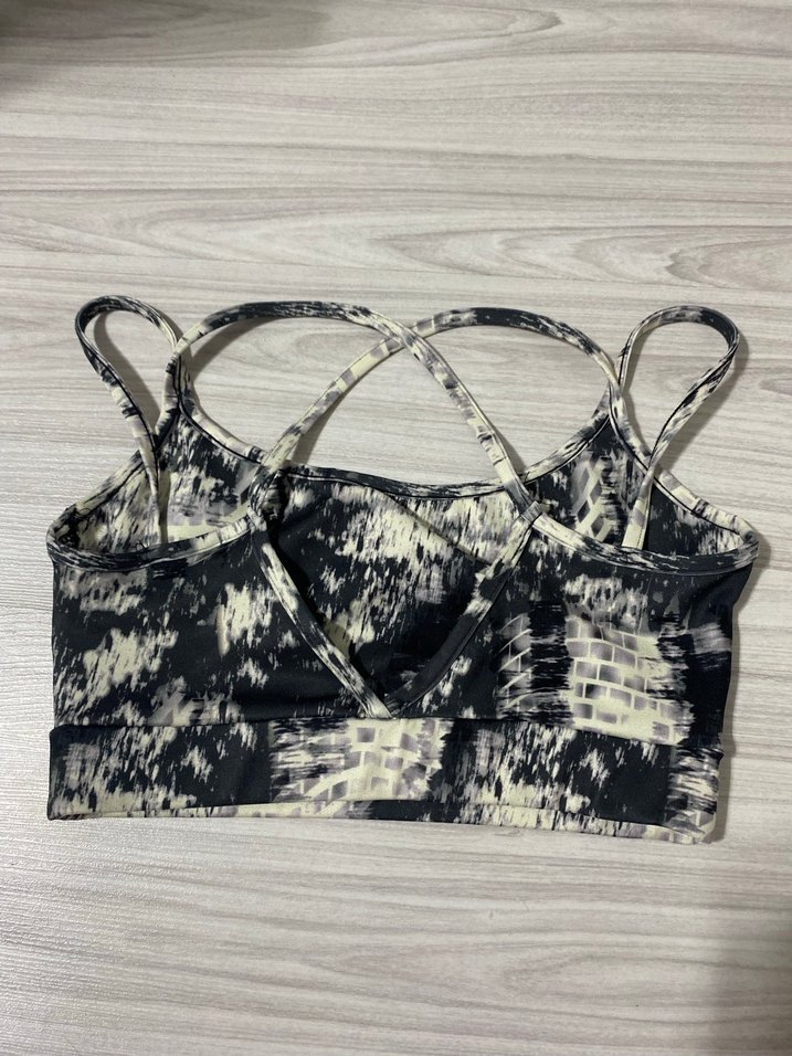 Desenli Gri Spor Sütyeni - Görsel 5