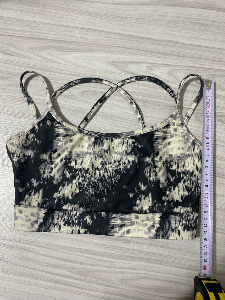 Desenli Gri Spor Sütyeni - Görsel 3