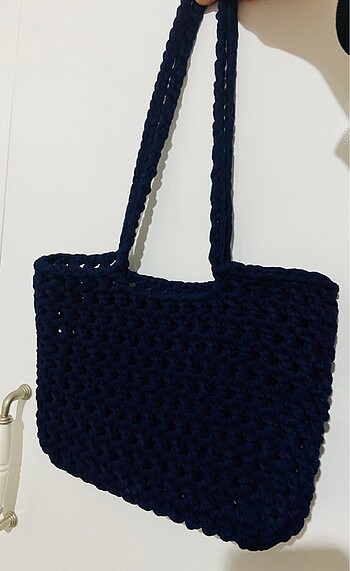 Penye ipten file kol çantası - Görsel 4