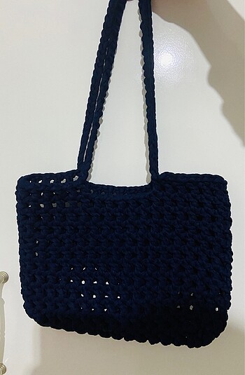 Penye ipten file kol çantası - Görsel 5