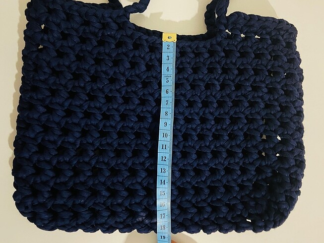 Penye ipten file kol çantası - Görsel 7