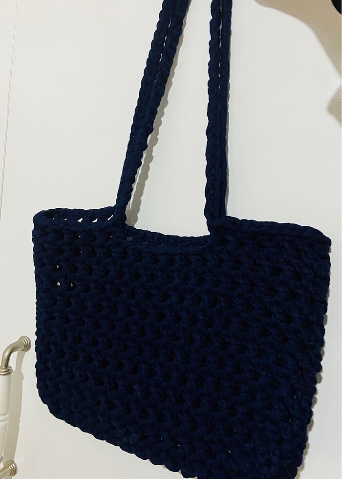 Penye ipten file kol çantası - Görsel 4