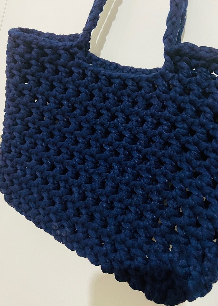 Penye ipten file kol çantası - Görsel 3