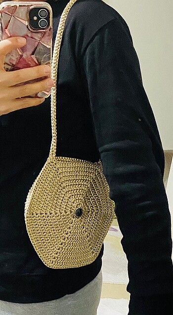 Makrome ipinden kol çantası - Görsel 3