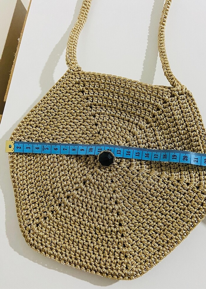 Makrome ipinden kol çantası - Görsel 4