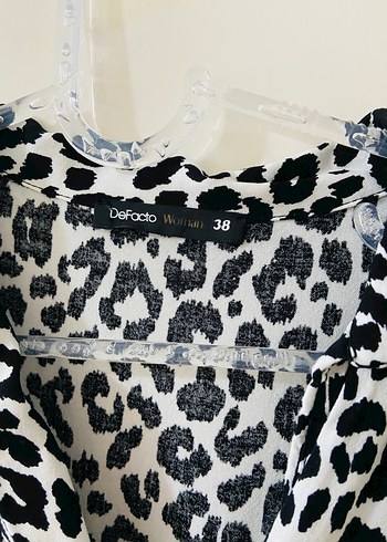 Gri Zebra Desenli Uzun Salaş Elbise - Görsel 4