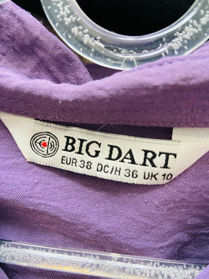 Mor Uzun Elbise Fırfırlı - Görsel 3