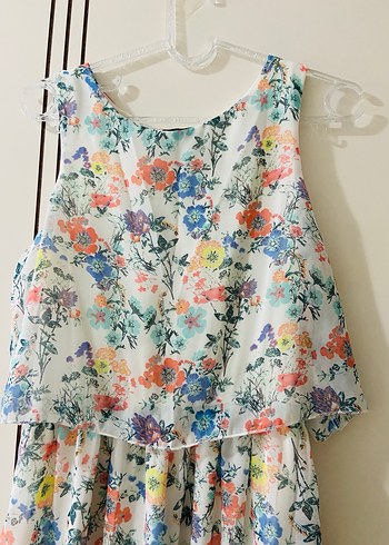 Çiçek Desenli Bohem Uzun Elbise - Görsel 3