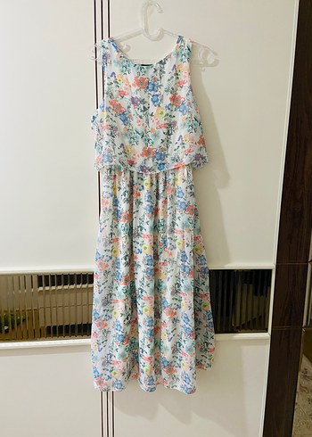 Çiçek Desenli Bohem Uzun Elbise - Görsel 2