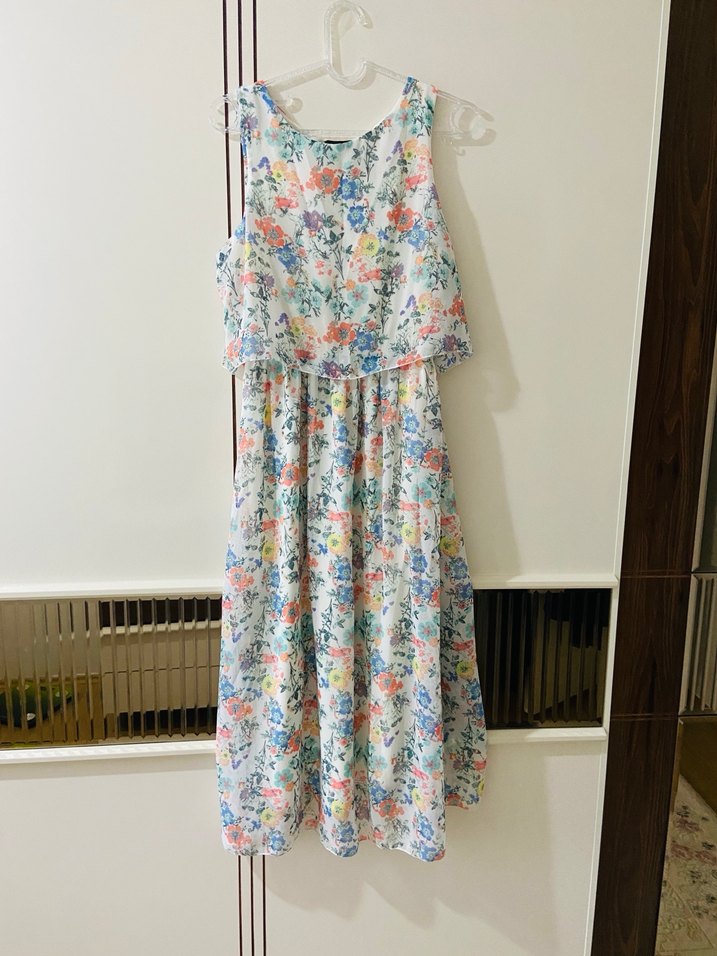 Çiçek Desenli Bohem Uzun Elbise - Görsel 2