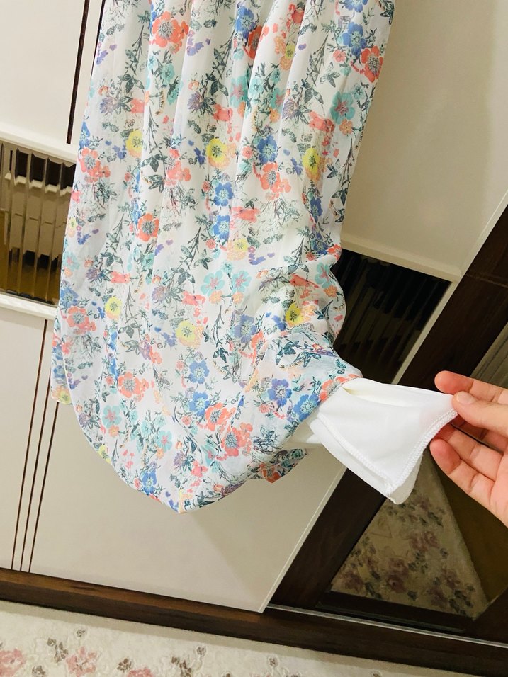 Çiçek Desenli Bohem Uzun Elbise - Görsel 5