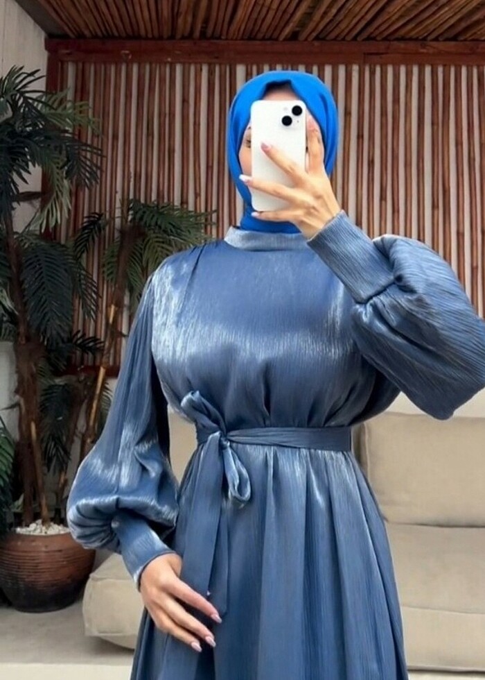 kadin Indigo elbise  - Görsel 2