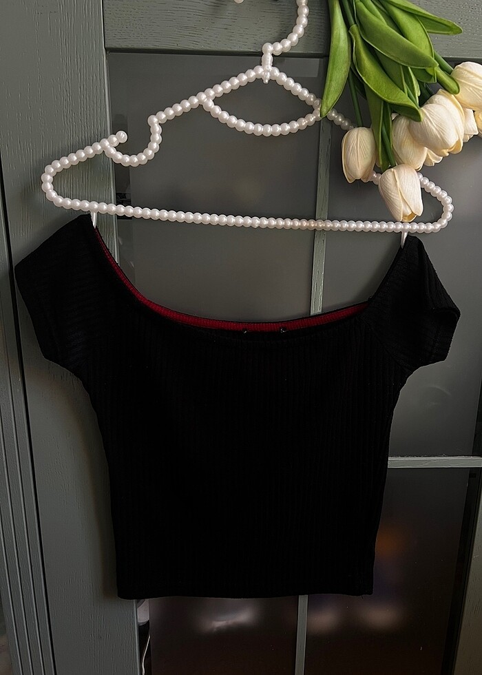 Kayık yaka crop - Görsel 2