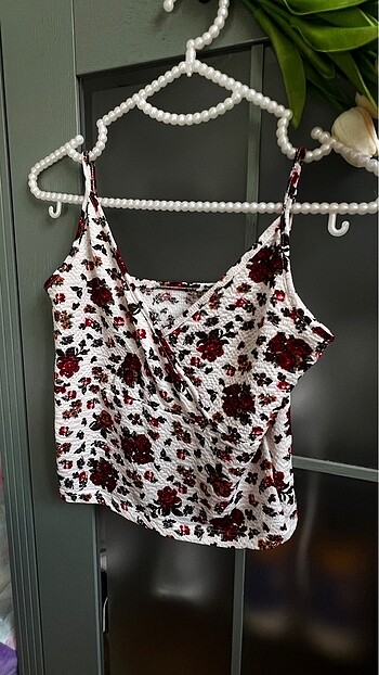 Zara Çiçekli crop