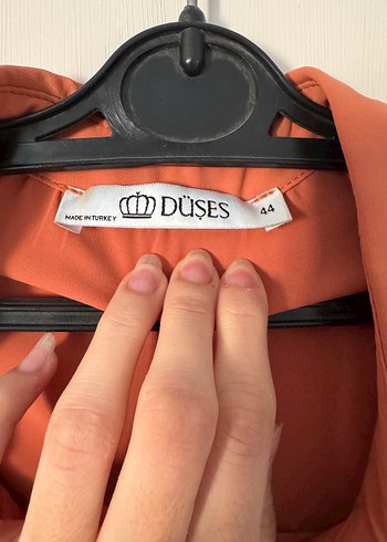 Diğer Düğmeli, Uzun Kollu Bohem Kadın Gömlek kiremit rengi