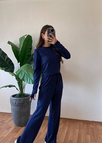 Lacivert taşlı oyşho takım - Görsel 2