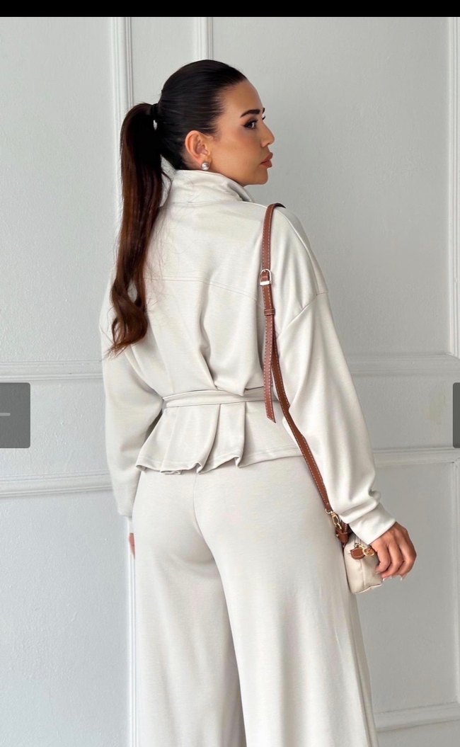 Bej Kemerli oyşho  Kadın Eşofman Takımı - Görsel 2