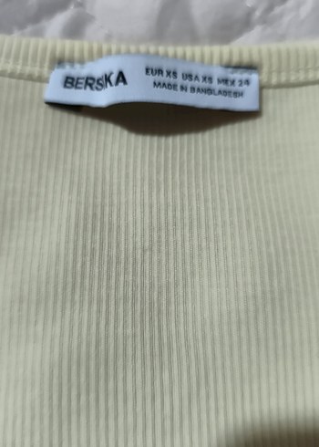 Bershka Ekru Fitilli Triko Ust
