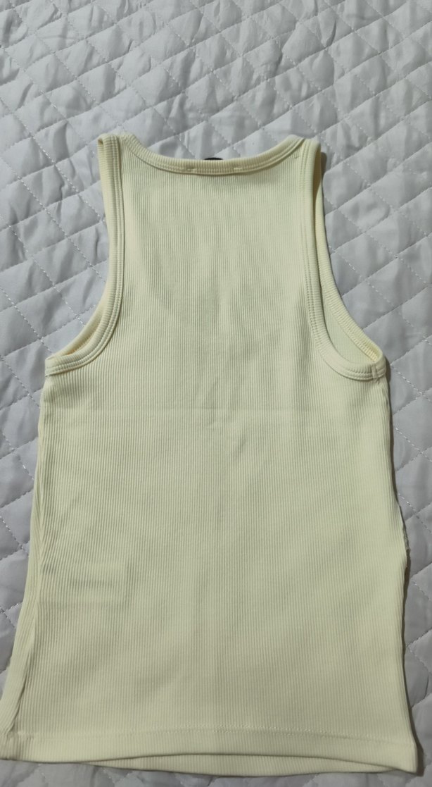 Bershka Ekru Fitilli Triko Üst — görsel 3/5