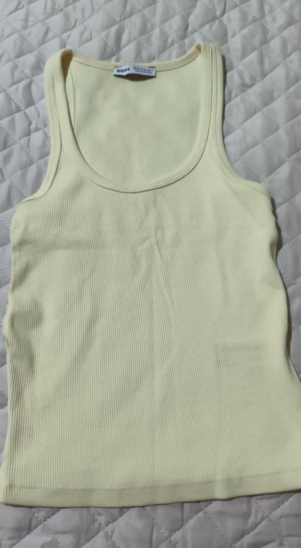 Bershka Ekru Fitilli Triko Üst — görsel 2/5