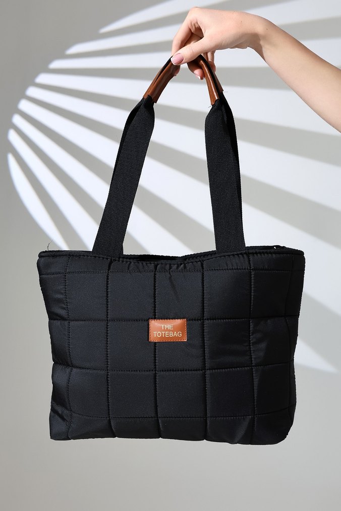 Kapitone fermuarlı omuz çantası - Görsel 2