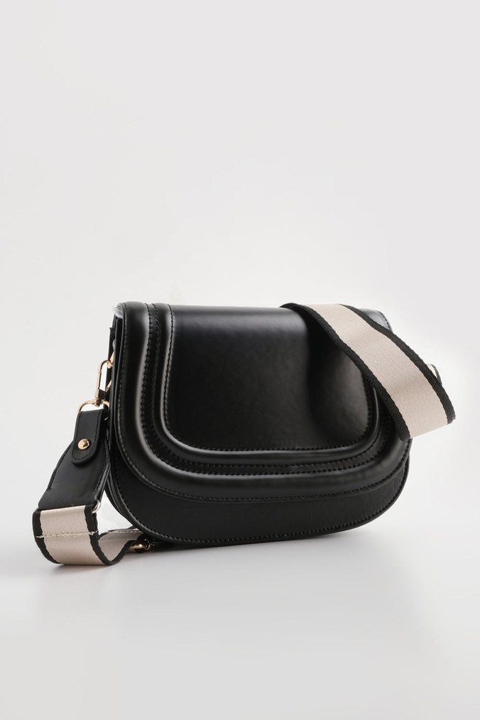 Kemer Detaylı Siyah Kadın Çanta - Görsel 2